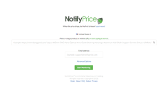 Desktop Screenshot of notifyprice.com