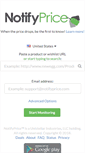 Mobile Screenshot of notifyprice.com